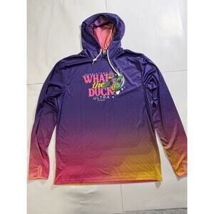 Women’s Size L USA RACING BubbleTown What The Duck Pullover Hoodie